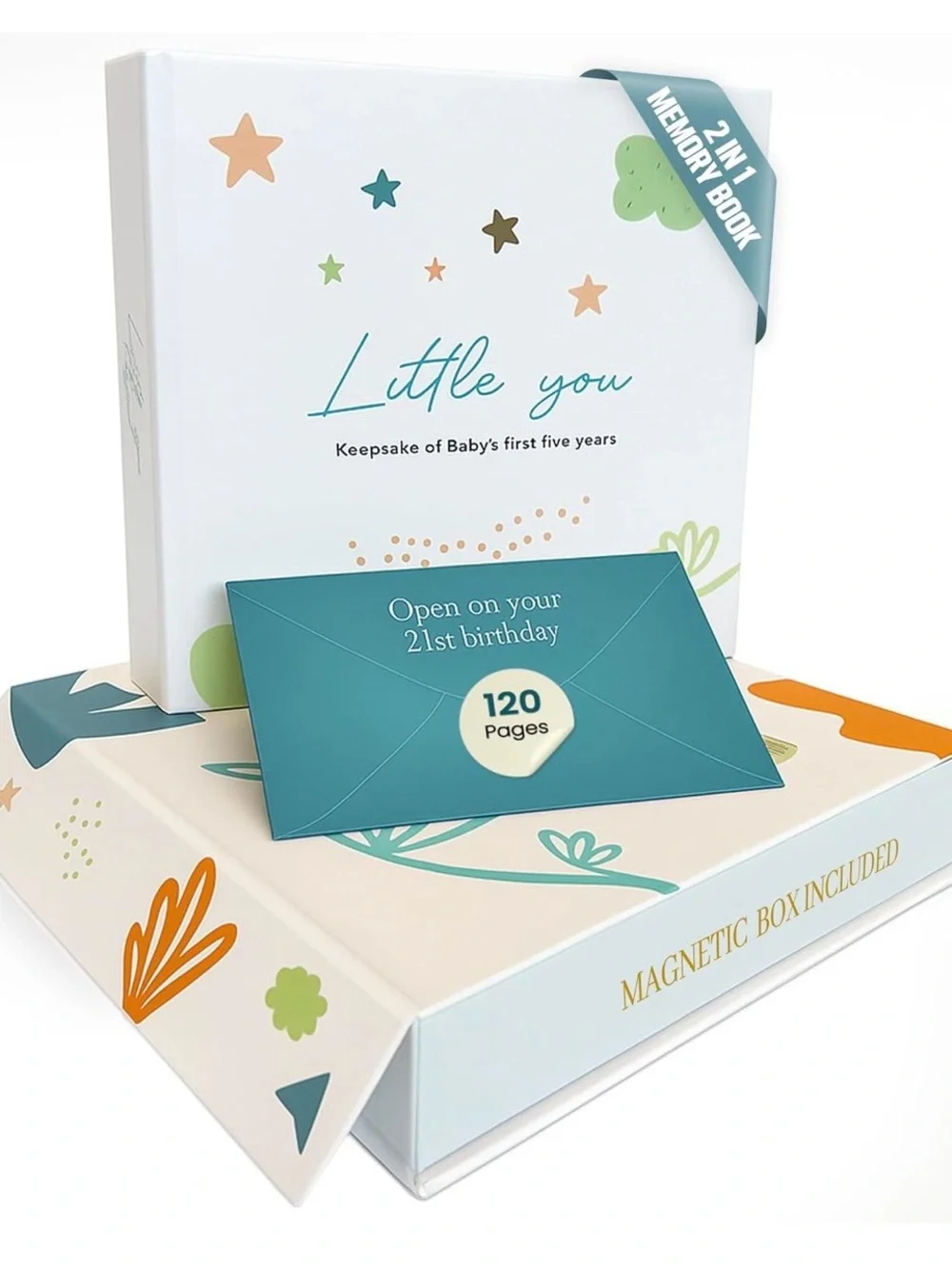 NEW Baby Book Keepsake 120 Page Memory Book New In Box #Lux-K2